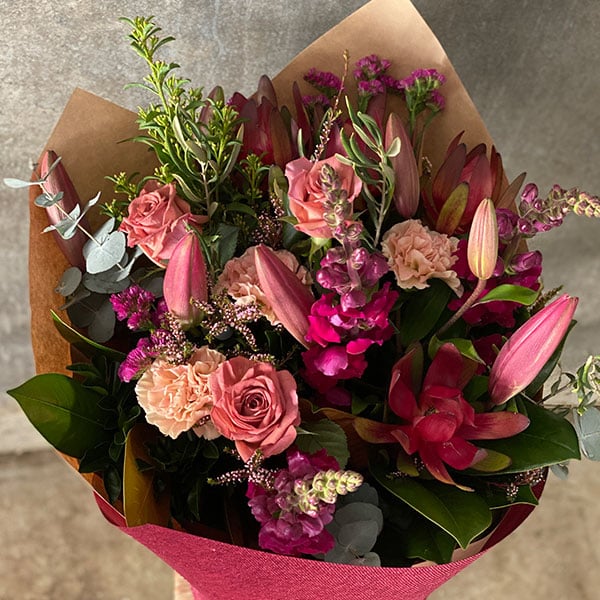 Bold & Moody Pink & Salmon Roses — Florist in Birtinya, QLD