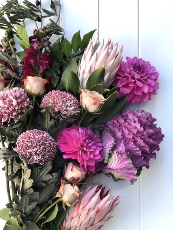 Purple Bold And Moody Floral Bouquet — Florist in Birtinya, QLD