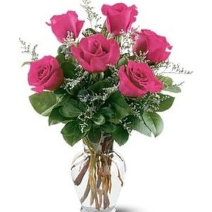 Half Dozen Pink Roses — Florist in Birtinya, QLD