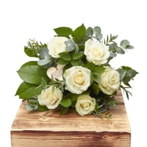 Half Dozen White Roses — Florist in Birtinya, QLD