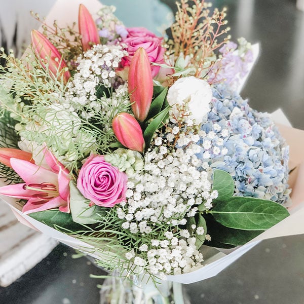 Pretty & Pastel Flower Bouquet — Florist in Birtinya, QLD