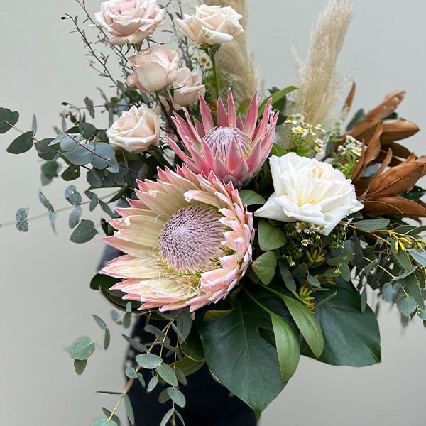 Roses Native Flowers vase — Florist in Birtinya, QLD