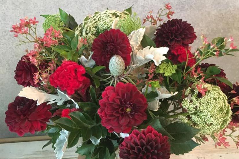 Red Flower Bouquet — Florist in Birtinya, QLD