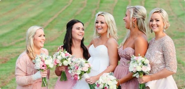 Bride With Her Bridesmaids — Florist in Birtinya, QLD